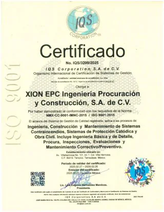 Certificado XION ISO 9001, 2025 AL 2028_page-0001